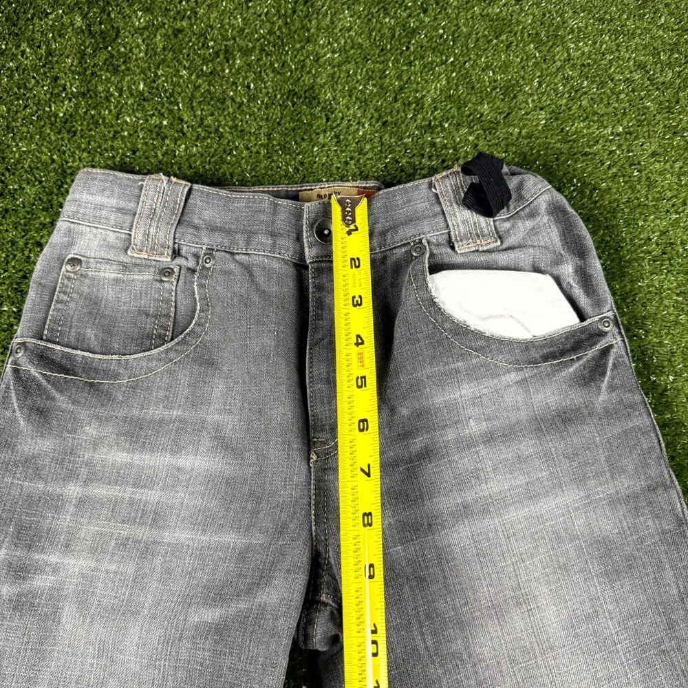 Old Navy Boys Skinny Jeans Gray Skull Graphic Size 12 Regular 0742